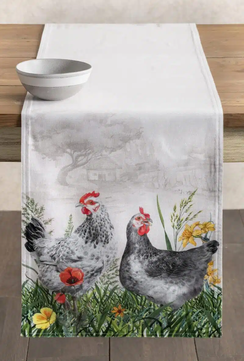 Basse Cour Table Runner-double side