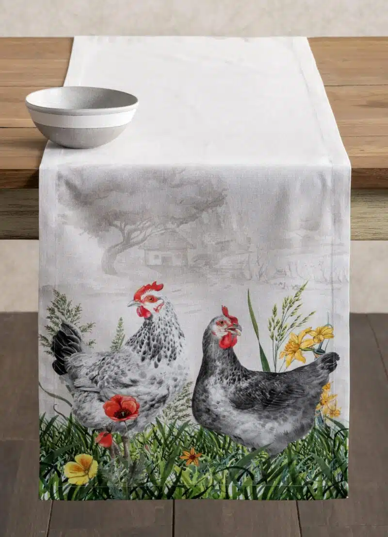 Basse Cour Table Runner-Single Side