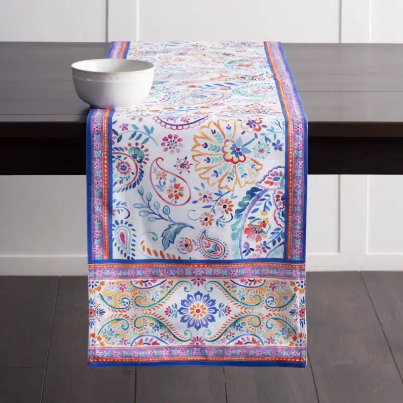 Indian Floral Table Runner-double side