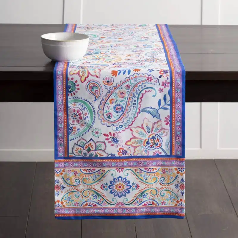 Indian Floral Table Runner-Single Side