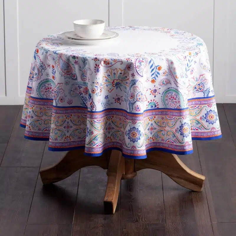 Indian Floral Round Tablecloth