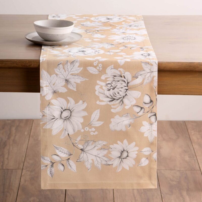 Pretty Autumn Table Runner-Single Side