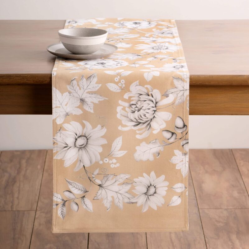 Pretty Autumn Table Runner-double side