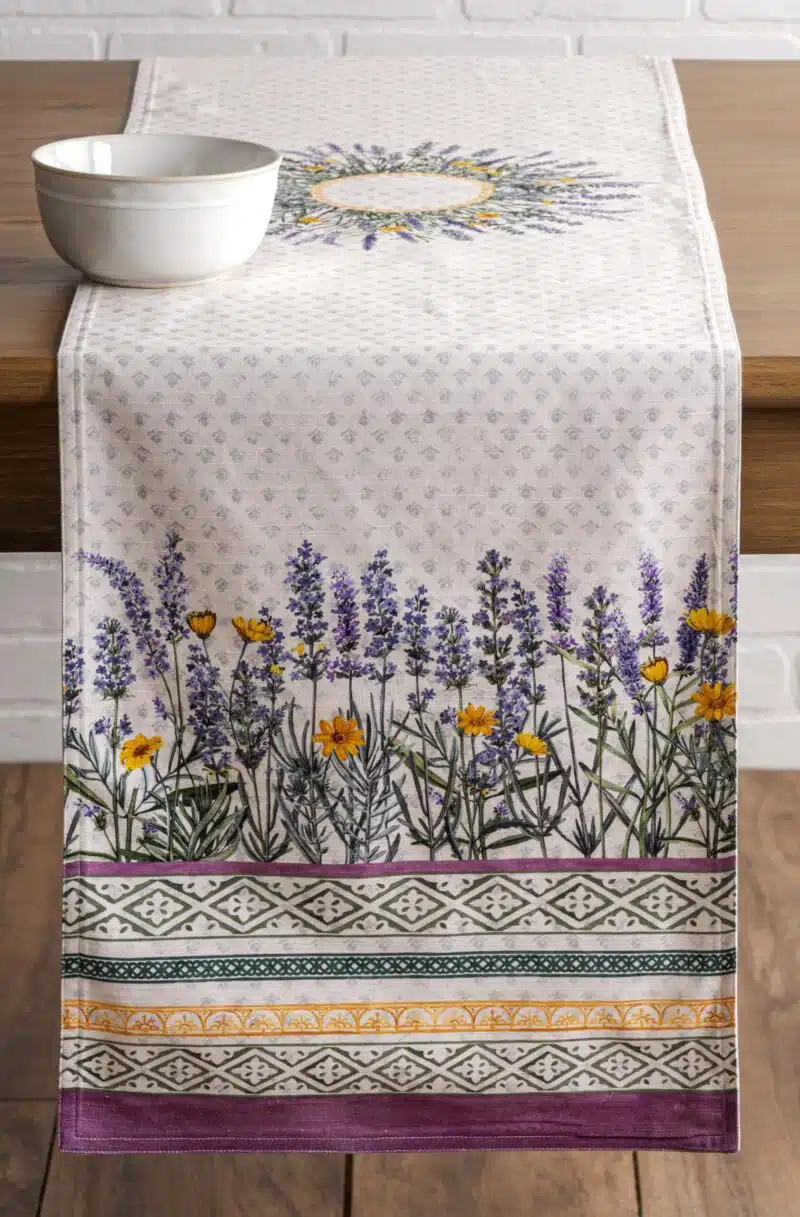 Fanny Lavender Table Runner-double side
