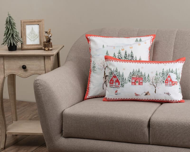 Rural Christmas Decorative Cushion Cover