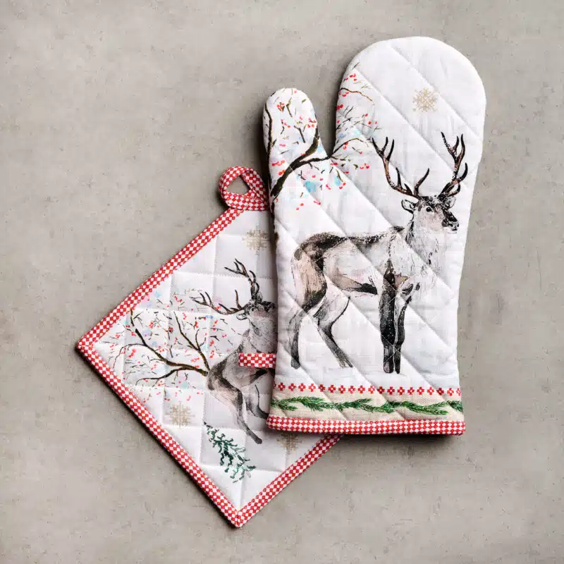 Rural Christmas Glove & Potholder