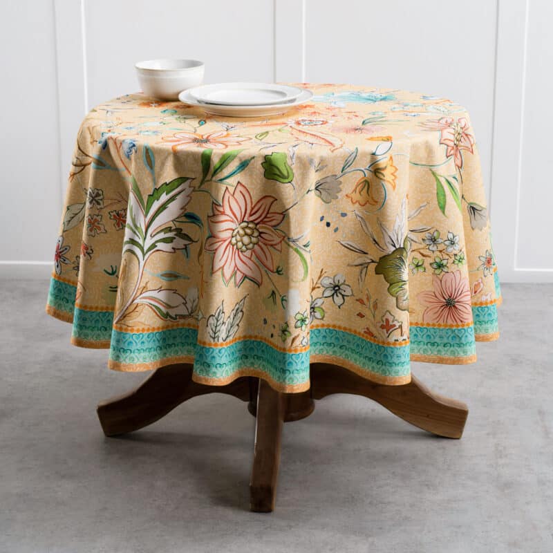 Luxury Loft - Peach Round Tablecloth