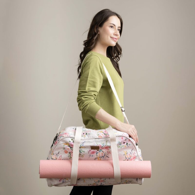 Sweet Rose Lavender Yoga Mat Duffle Bag
