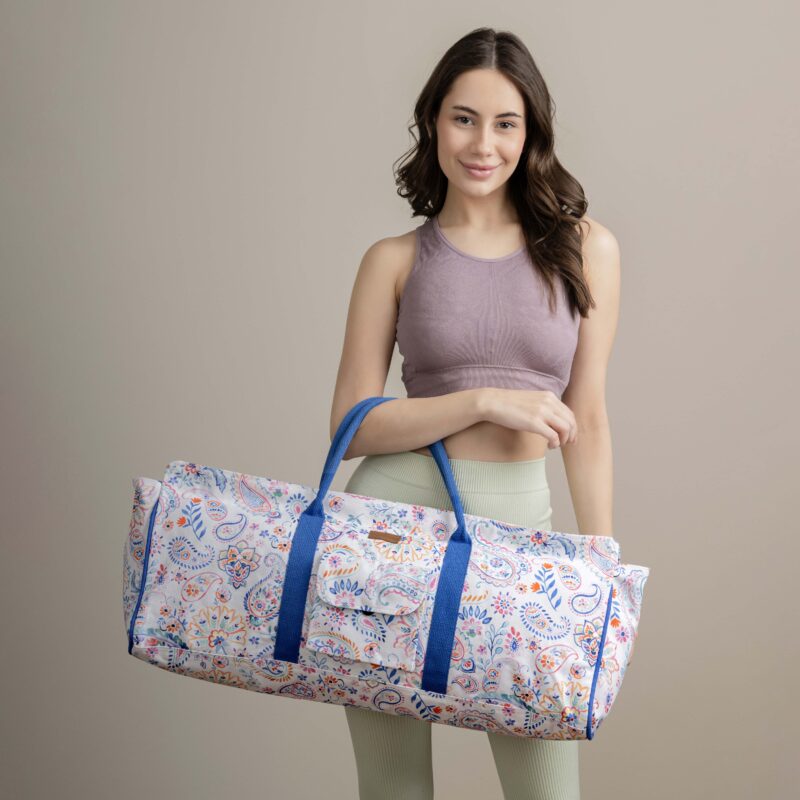 Indian floral Yoga Mat Tote