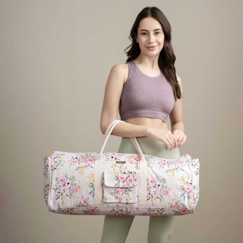 Sweet Rose Lavender Yoga Mat Tote