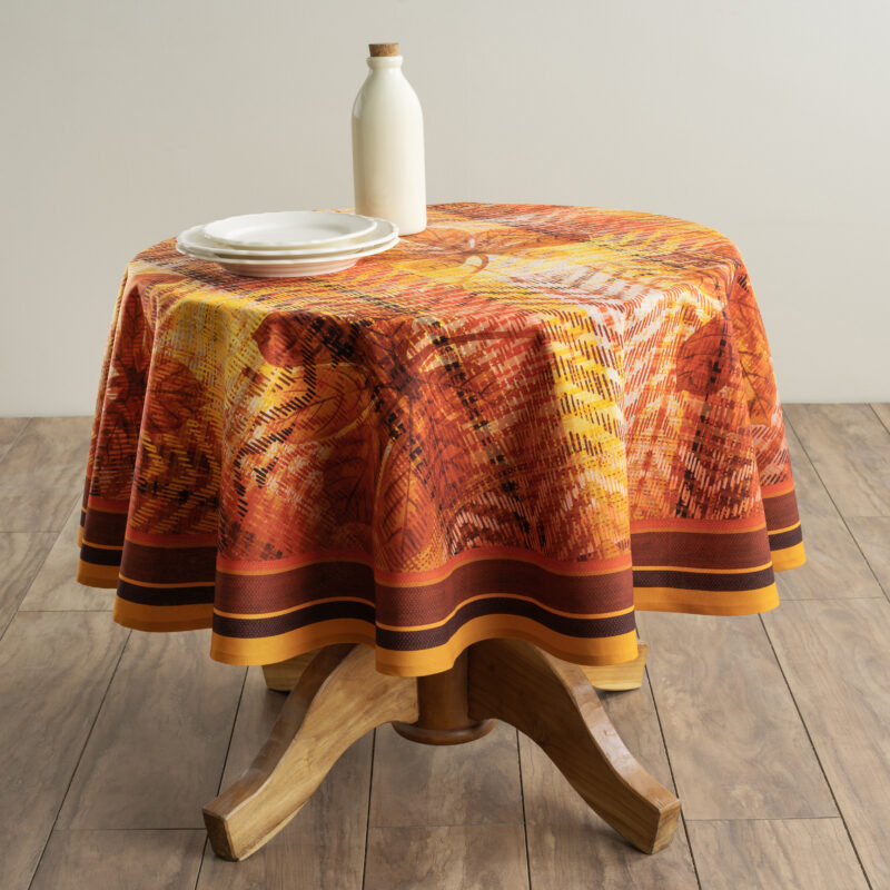 Thanksgiving Tartan Round Tablecloth