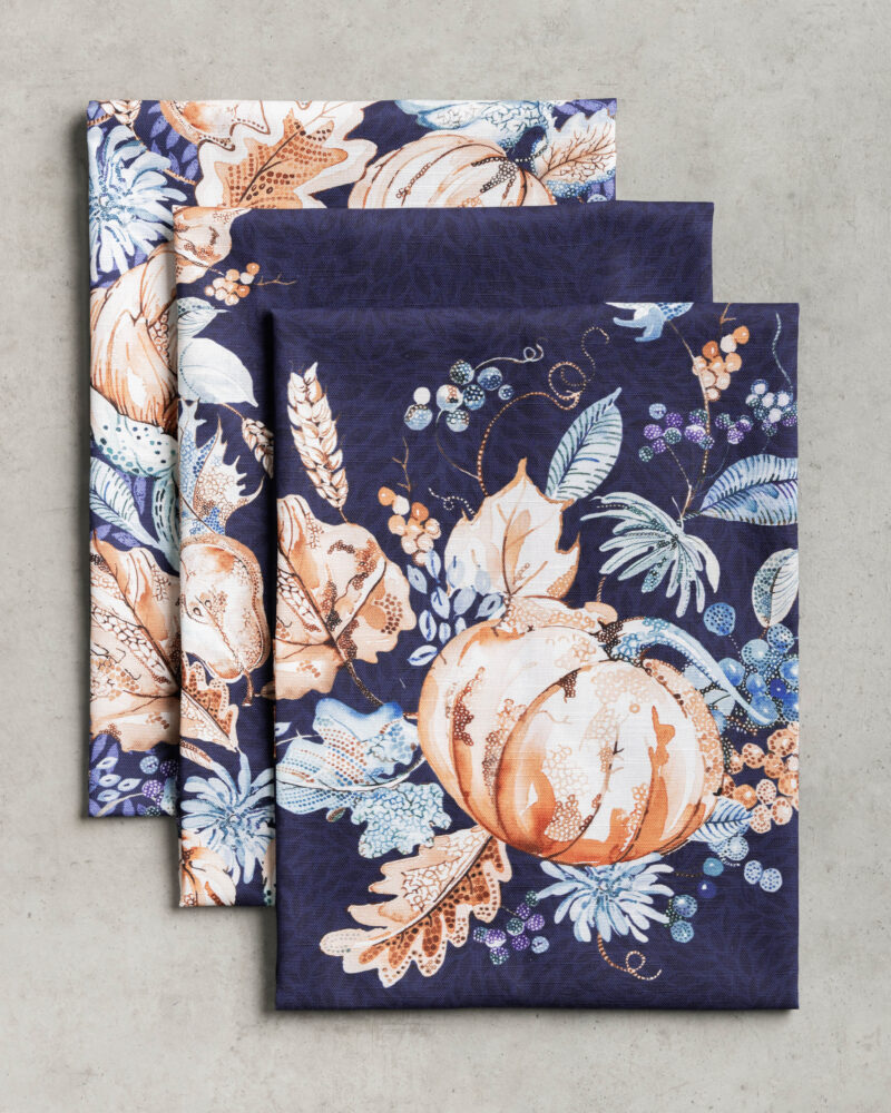 Pumpkin Blues Kitchen Towel