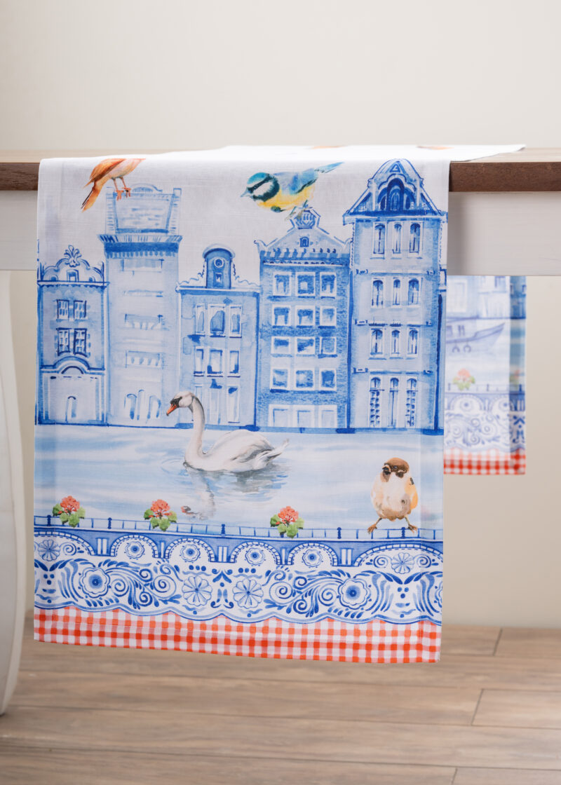 Amsterdam Canals Table Runner-Single Side