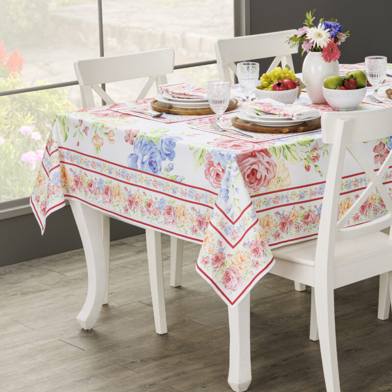 Vintage Floral Tablecloth