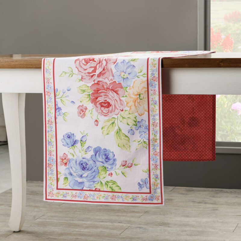 Vintage Floral Table Runner - Double Side