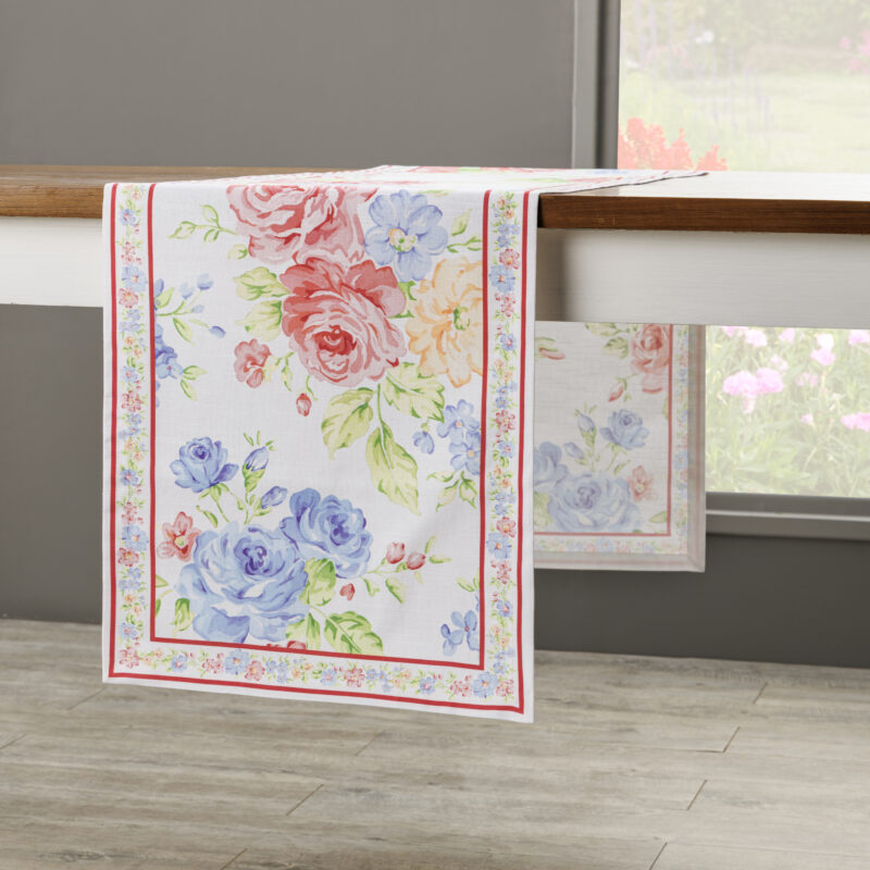 Vintage Floral Table Runner-Single Side