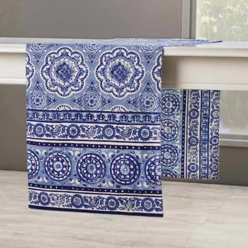 Melodie Blue Table Runner - Double Side