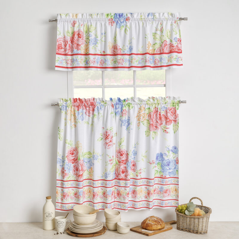 Vintage Floral Kitchen Curtain